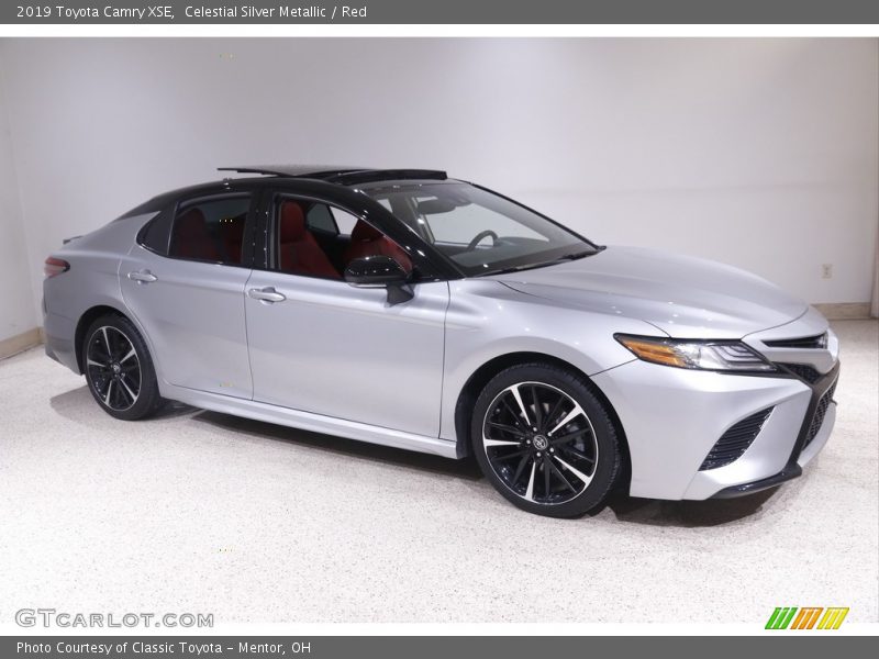 Celestial Silver Metallic / Red 2019 Toyota Camry XSE