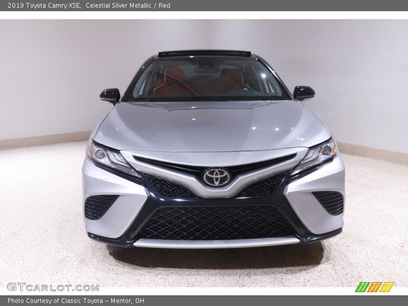 Celestial Silver Metallic / Red 2019 Toyota Camry XSE