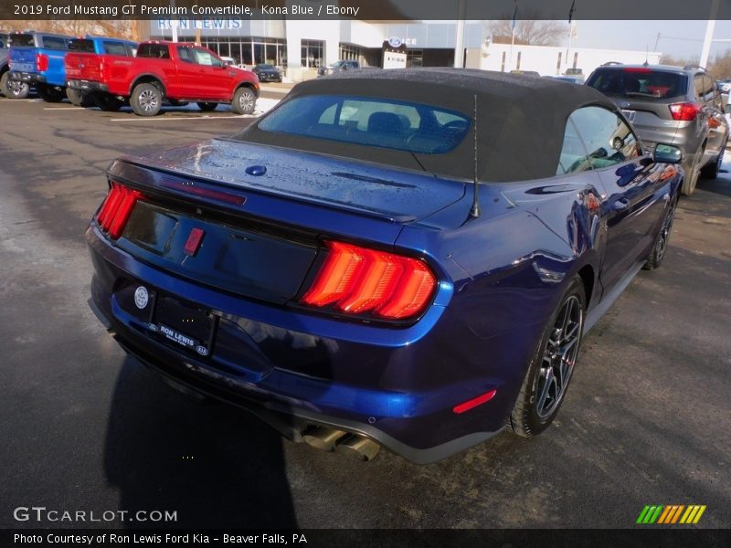 Kona Blue / Ebony 2019 Ford Mustang GT Premium Convertible