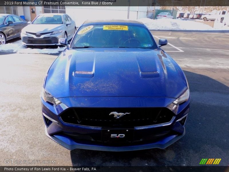 Kona Blue / Ebony 2019 Ford Mustang GT Premium Convertible