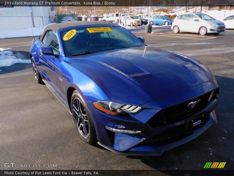 Kona Blue / Ebony 2019 Ford Mustang GT Premium Convertible