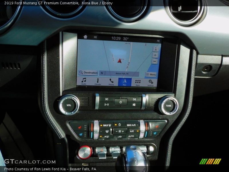 Kona Blue / Ebony 2019 Ford Mustang GT Premium Convertible