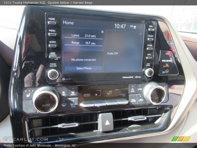 Opulent Amber / Harvest Beige 2021 Toyota Highlander XLE