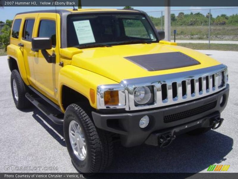 Yellow / Ebony Black 2007 Hummer H3