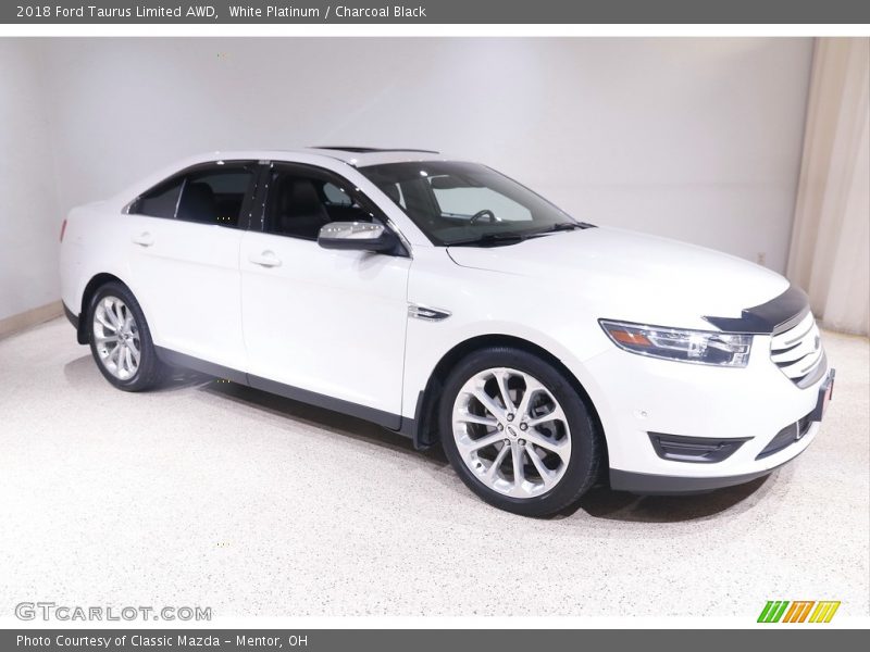 White Platinum / Charcoal Black 2018 Ford Taurus Limited AWD