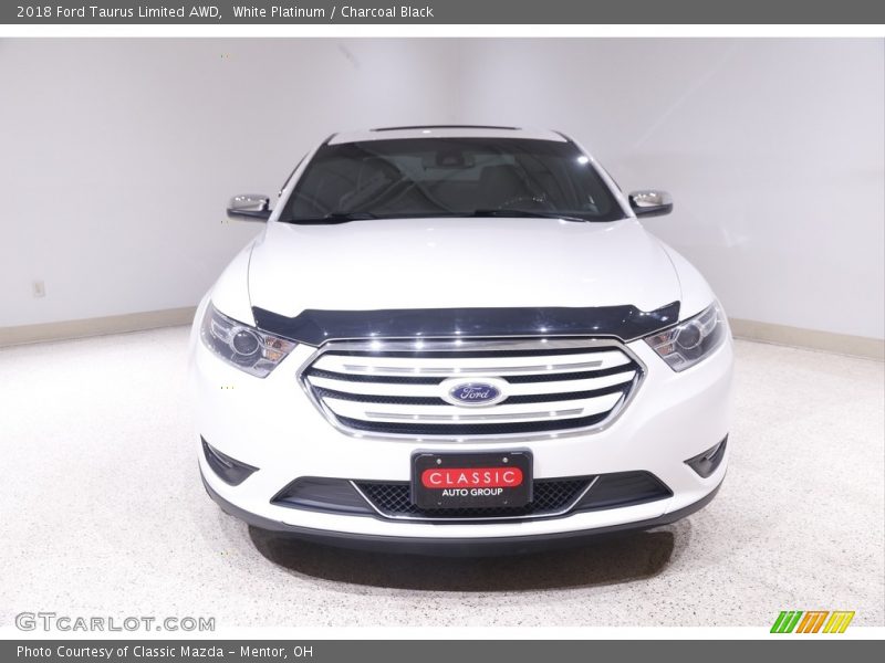White Platinum / Charcoal Black 2018 Ford Taurus Limited AWD