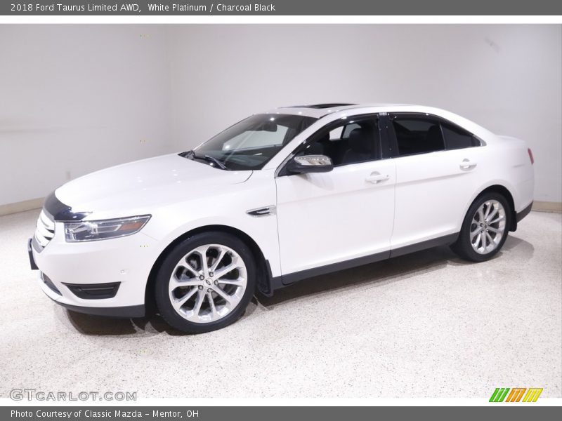 White Platinum / Charcoal Black 2018 Ford Taurus Limited AWD