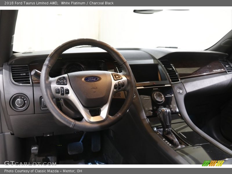 White Platinum / Charcoal Black 2018 Ford Taurus Limited AWD