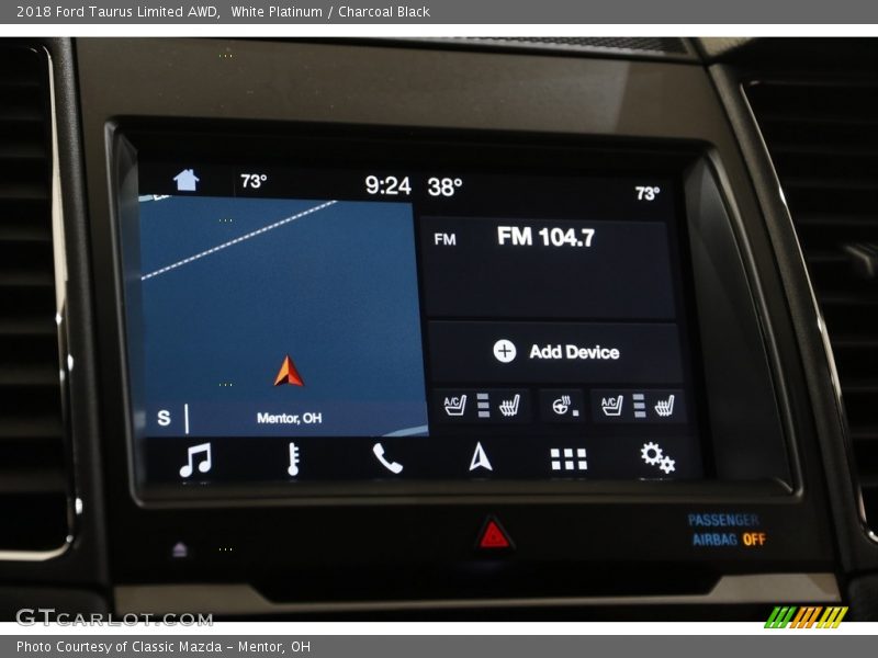 White Platinum / Charcoal Black 2018 Ford Taurus Limited AWD