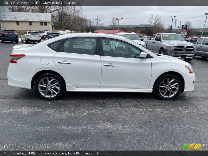 Aspen White / Charcoal 2013 Nissan Sentra SR