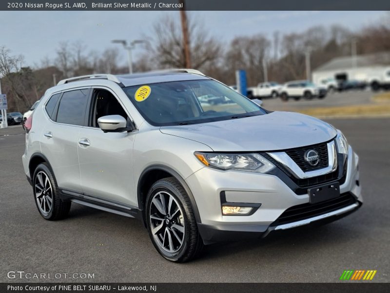 Brilliant Silver Metallic / Charcoal 2020 Nissan Rogue SL AWD