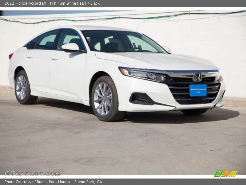 Platinum White Pearl / Black 2022 Honda Accord LX