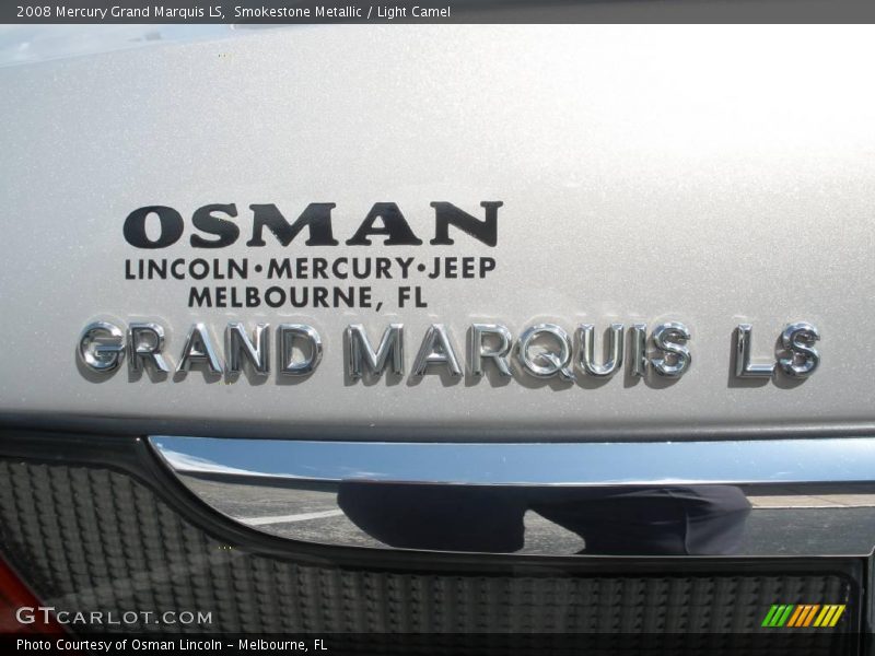 Smokestone Metallic / Light Camel 2008 Mercury Grand Marquis LS