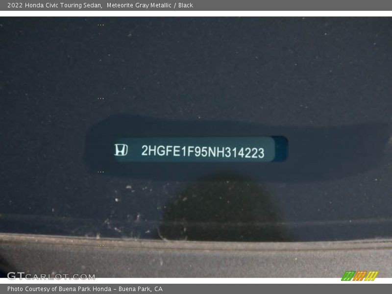 Meteorite Gray Metallic / Black 2022 Honda Civic Touring Sedan