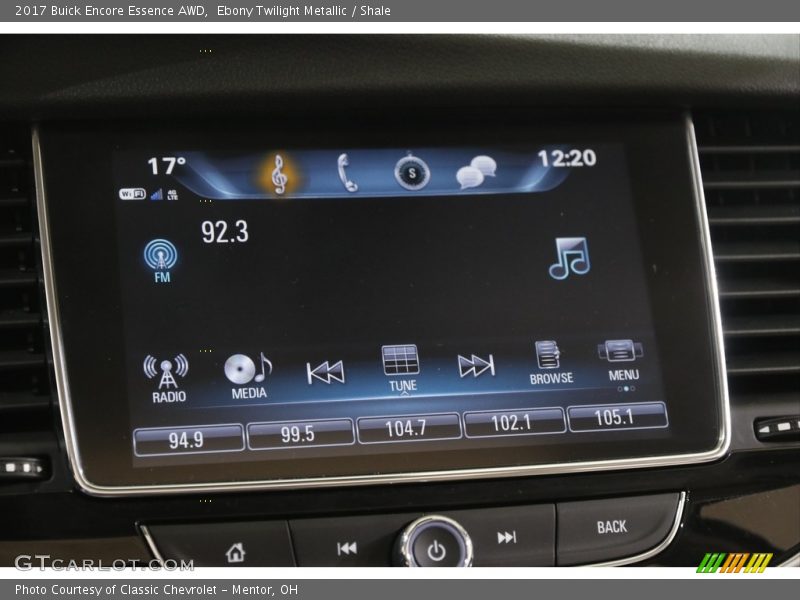 Controls of 2017 Encore Essence AWD