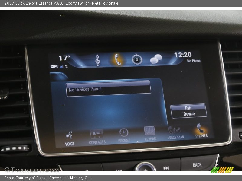 Ebony Twilight Metallic / Shale 2017 Buick Encore Essence AWD