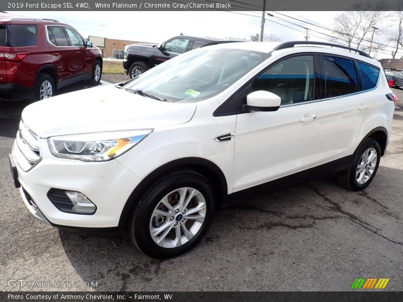 White Platinum / Chromite Gray/Charcoal Black 2019 Ford Escape SEL 4WD