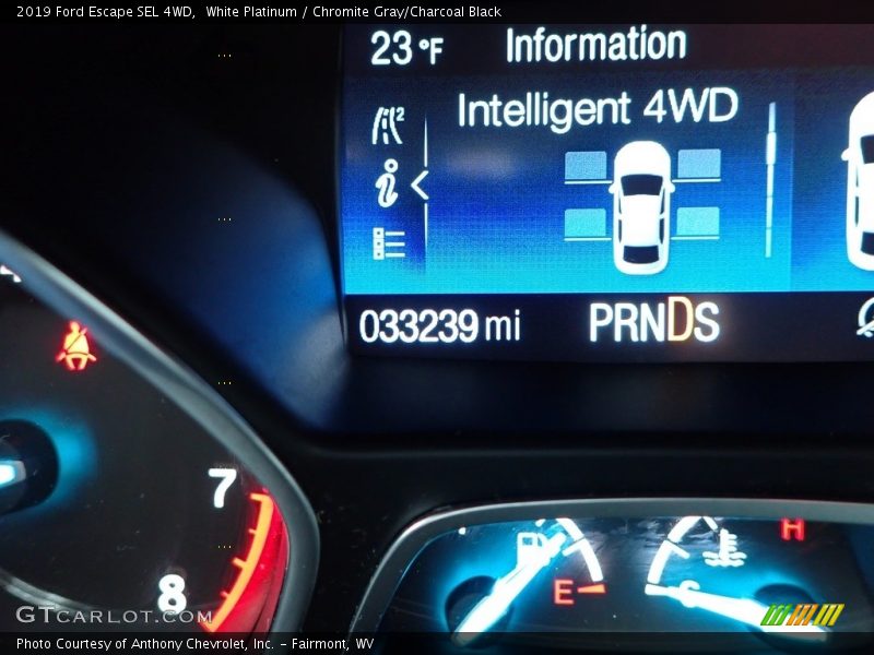 White Platinum / Chromite Gray/Charcoal Black 2019 Ford Escape SEL 4WD