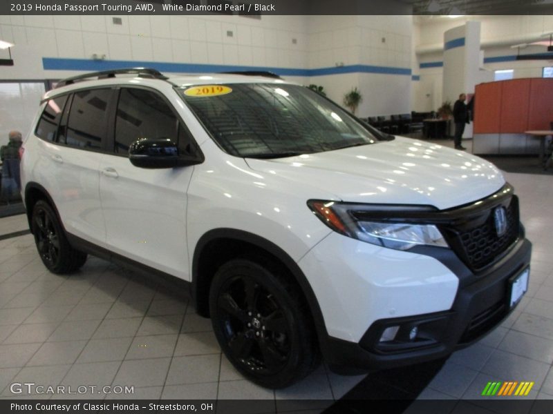 White Diamond Pearl / Black 2019 Honda Passport Touring AWD