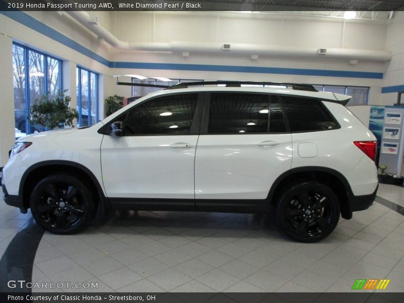 White Diamond Pearl / Black 2019 Honda Passport Touring AWD
