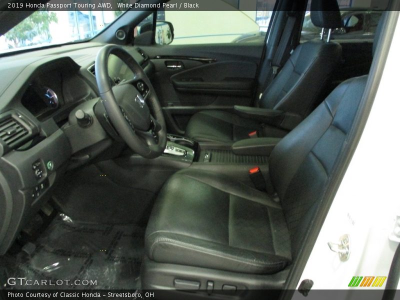 White Diamond Pearl / Black 2019 Honda Passport Touring AWD