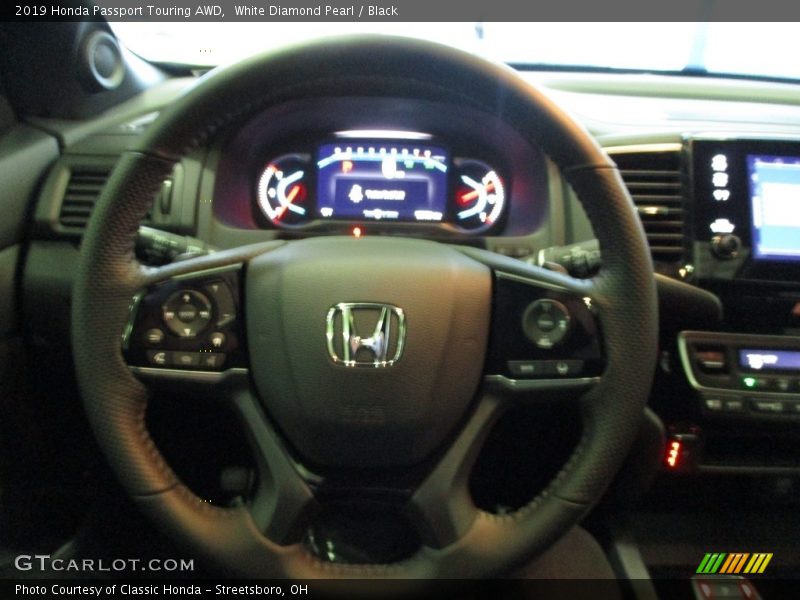 White Diamond Pearl / Black 2019 Honda Passport Touring AWD