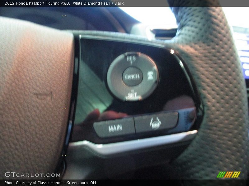 White Diamond Pearl / Black 2019 Honda Passport Touring AWD