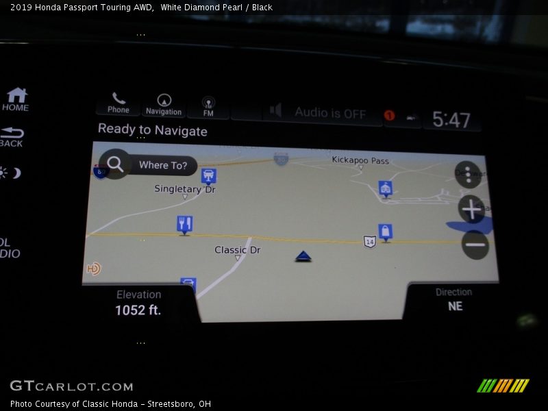 White Diamond Pearl / Black 2019 Honda Passport Touring AWD