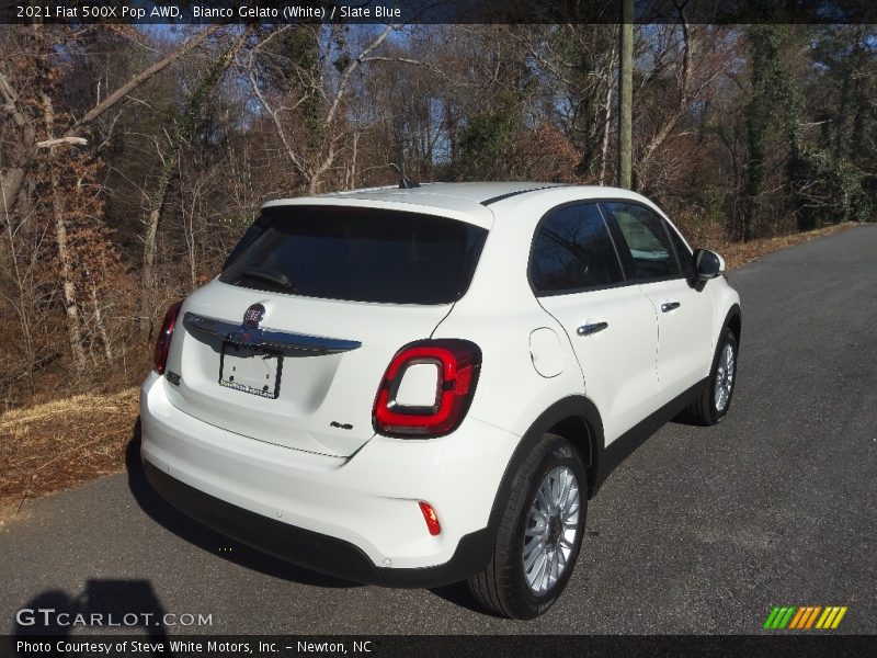 Bianco Gelato (White) / Slate Blue 2021 Fiat 500X Pop AWD
