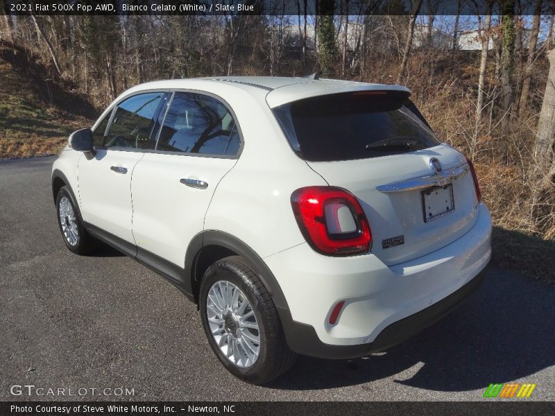 Bianco Gelato (White) / Slate Blue 2021 Fiat 500X Pop AWD