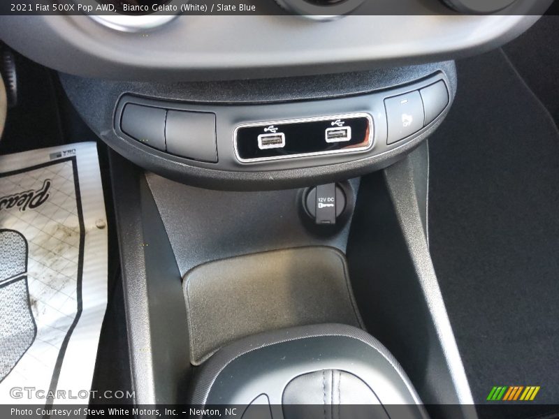 Bianco Gelato (White) / Slate Blue 2021 Fiat 500X Pop AWD