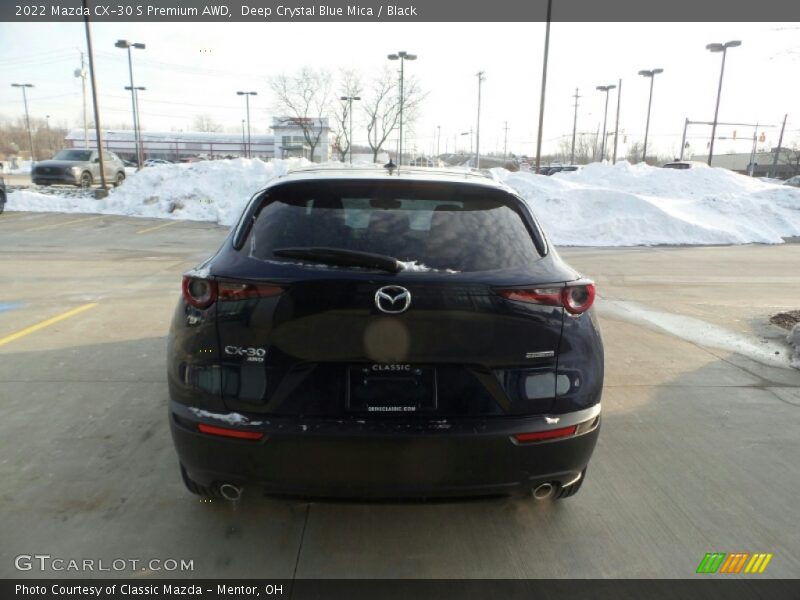 Deep Crystal Blue Mica / Black 2022 Mazda CX-30 S Premium AWD