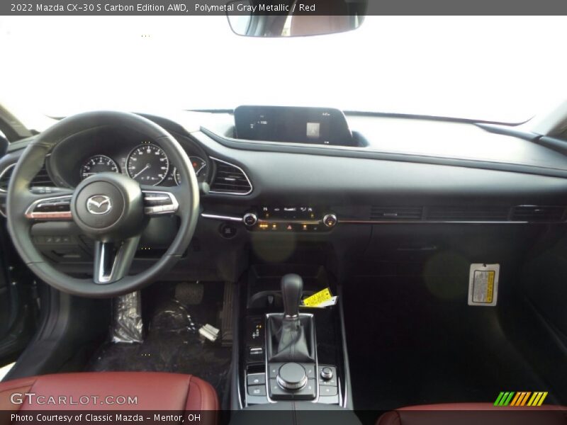 Polymetal Gray Metallic / Red 2022 Mazda CX-30 S Carbon Edition AWD