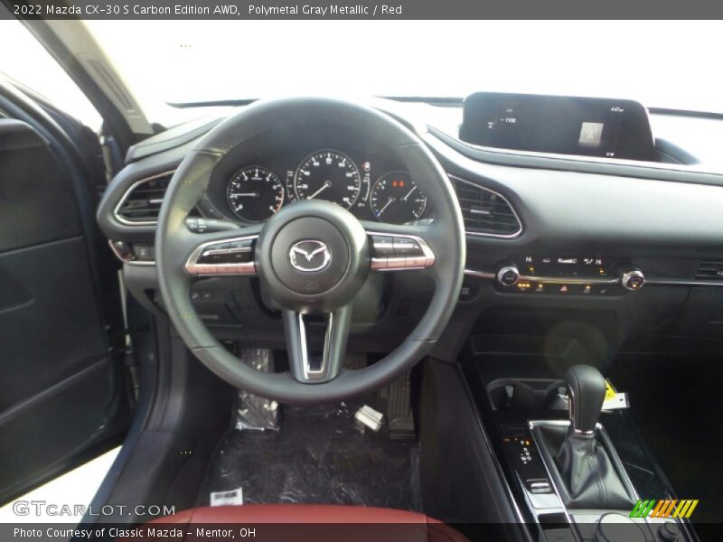 Polymetal Gray Metallic / Red 2022 Mazda CX-30 S Carbon Edition AWD