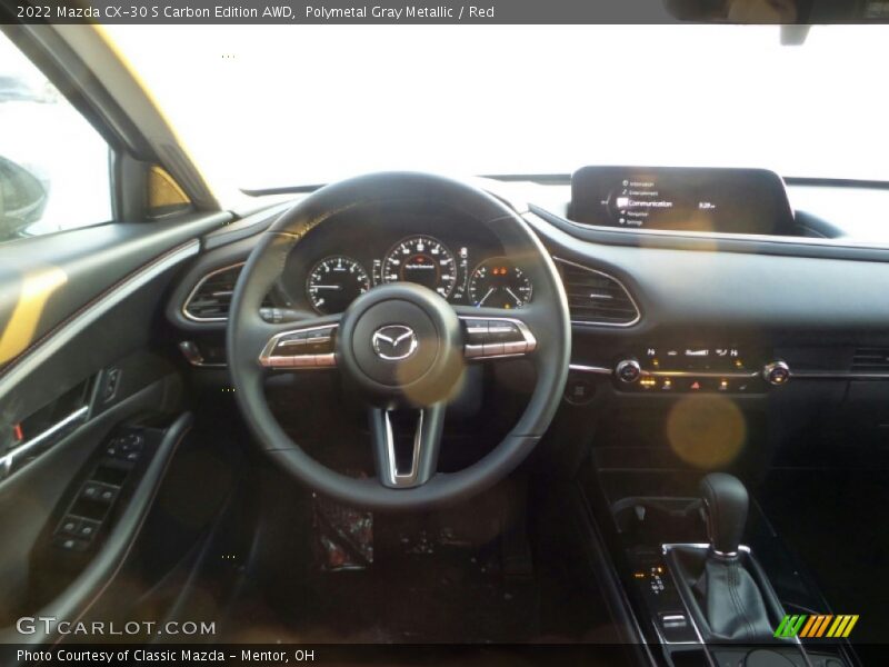 Polymetal Gray Metallic / Red 2022 Mazda CX-30 S Carbon Edition AWD