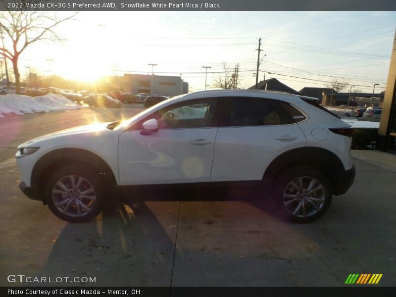 Snowflake White Pearl Mica / Black 2022 Mazda CX-30 S Preferred AWD
