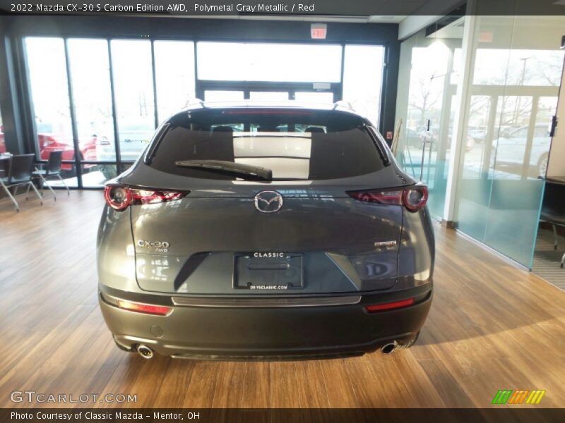 Polymetal Gray Metallic / Red 2022 Mazda CX-30 S Carbon Edition AWD