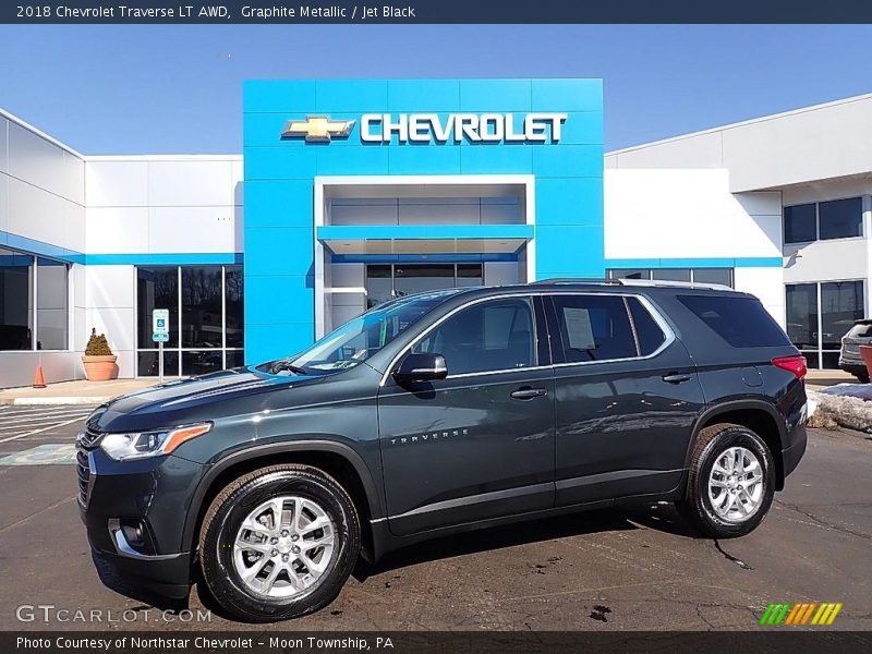 Graphite Metallic / Jet Black 2018 Chevrolet Traverse LT AWD