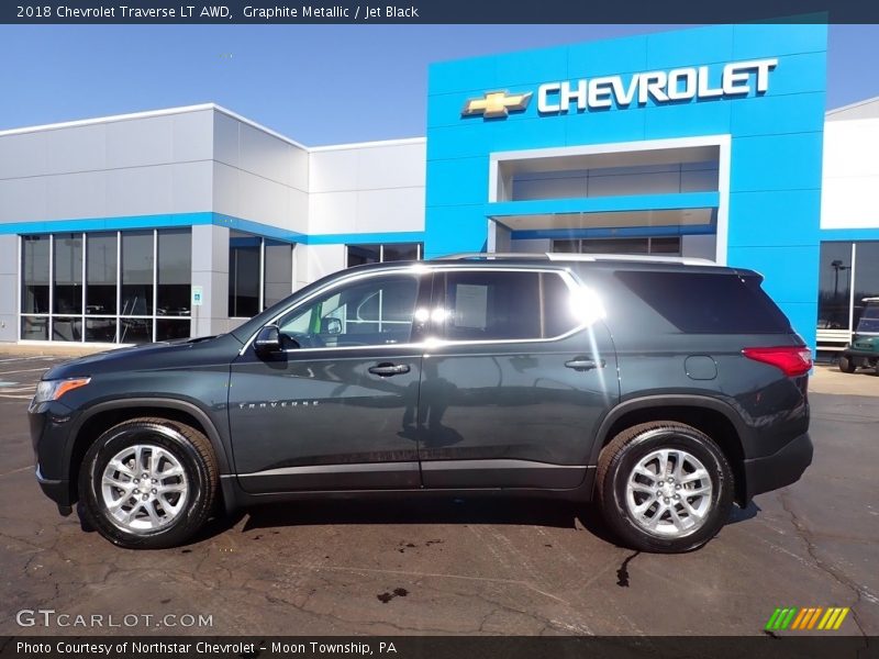 Graphite Metallic / Jet Black 2018 Chevrolet Traverse LT AWD