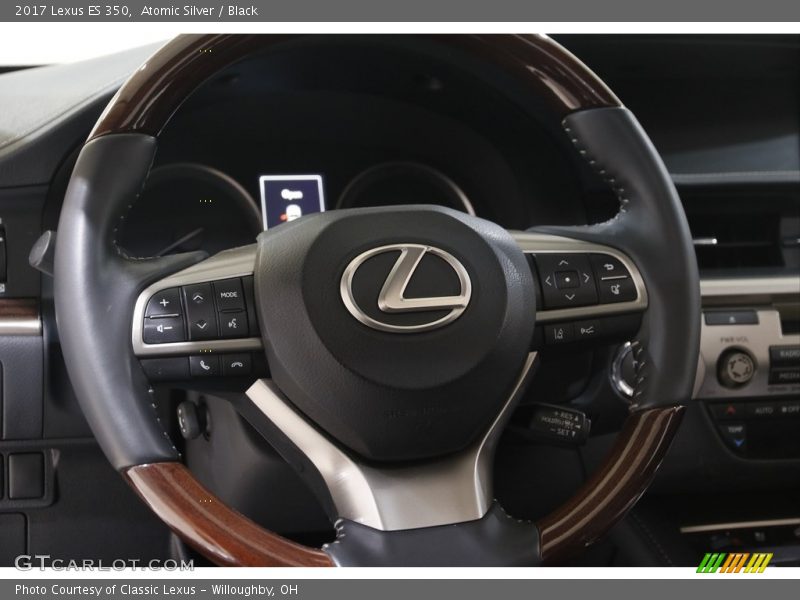 Atomic Silver / Black 2017 Lexus ES 350