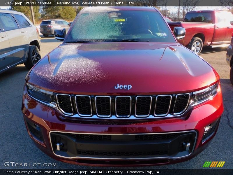 Velvet Red Pearl / Global Black 2022 Jeep Grand Cherokee L Overland 4x4