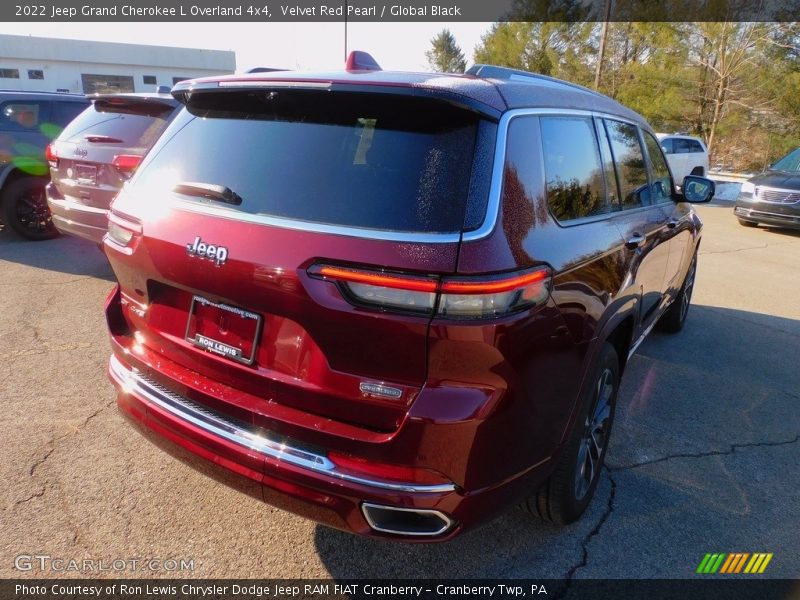 Velvet Red Pearl / Global Black 2022 Jeep Grand Cherokee L Overland 4x4