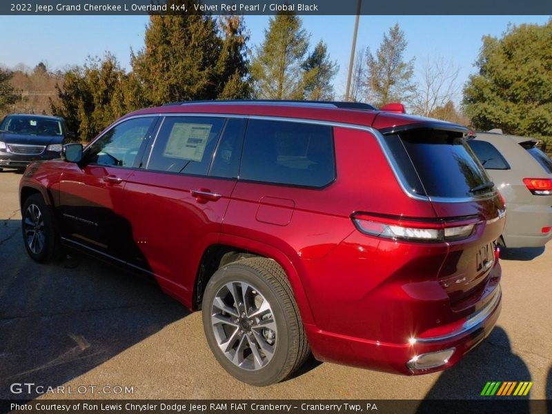Velvet Red Pearl / Global Black 2022 Jeep Grand Cherokee L Overland 4x4