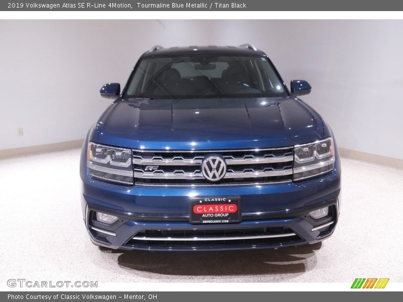 Tourmaline Blue Metallic / Titan Black 2019 Volkswagen Atlas SE R-Line 4Motion