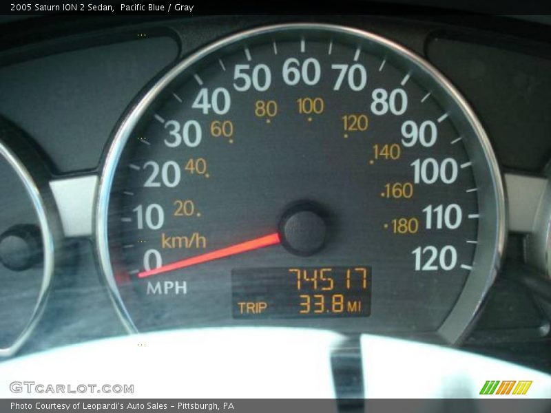 Pacific Blue / Gray 2005 Saturn ION 2 Sedan