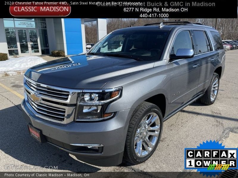 Satin Steel Metallic / Jet Black/­Mahogany 2020 Chevrolet Tahoe Premier 4WD