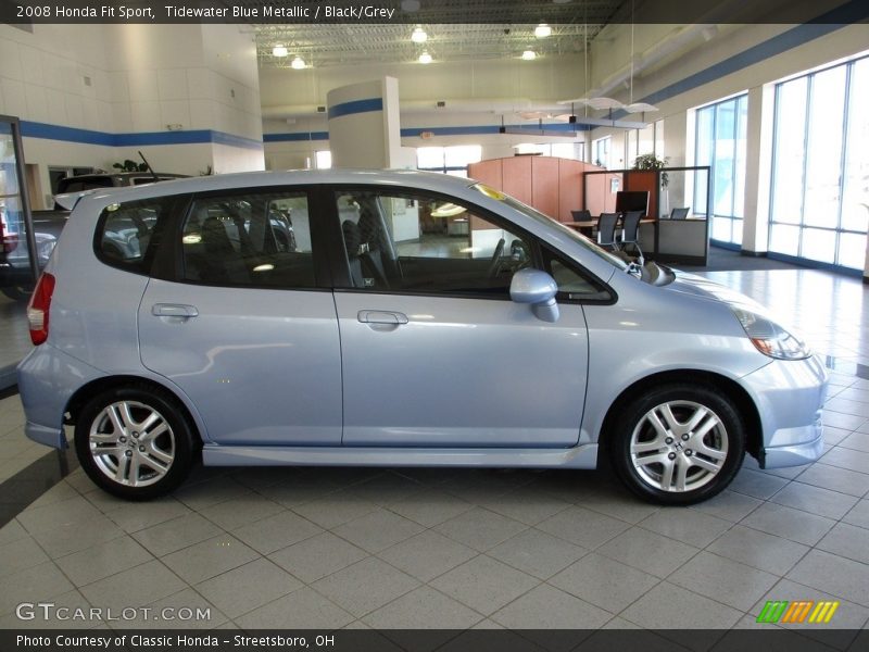 Tidewater Blue Metallic / Black/Grey 2008 Honda Fit Sport