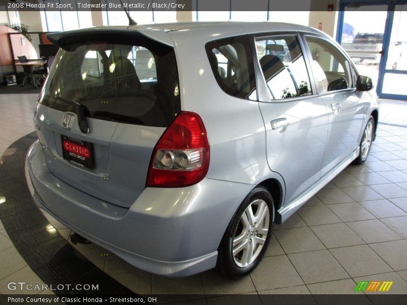 Tidewater Blue Metallic / Black/Grey 2008 Honda Fit Sport