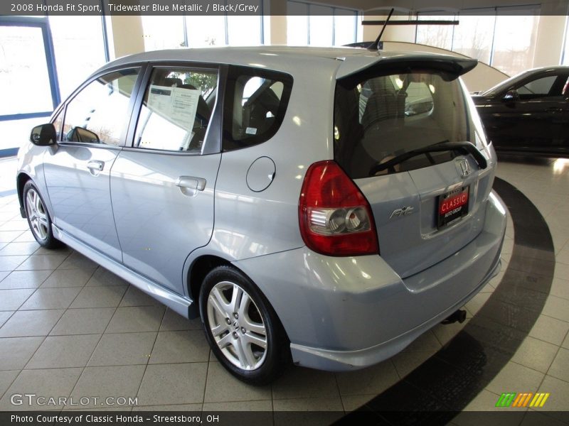 Tidewater Blue Metallic / Black/Grey 2008 Honda Fit Sport