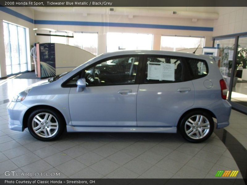 Tidewater Blue Metallic / Black/Grey 2008 Honda Fit Sport